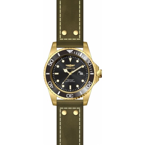 Invicta Pro Diver Black Dial Green Leather Men's Watch 22075 watches