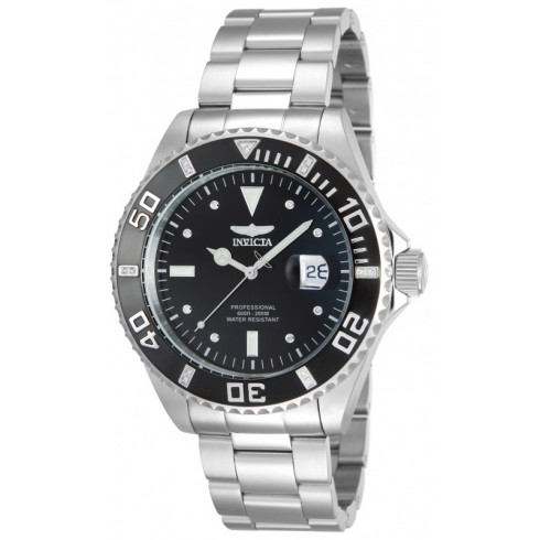 Invicta Pro Diver Black Dial Stainless Steel Men's Watch 12817 watches