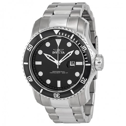 Invicta Pro Diver Black Dial Stainless Steel Men's Watch 15075 watches