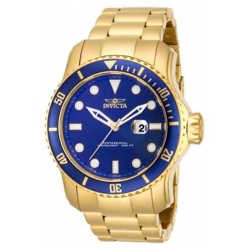 Invicta Pro Diver Blue dial 18kt Gold Ion-plated Men's Watch 15352 watches