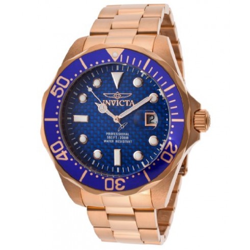 Invicta Pro Diver Blue Dial 18kt Rose Gold-plated Men's Watch 14542 watches