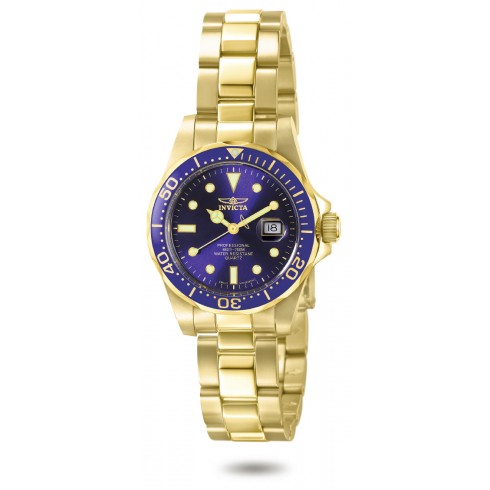 Invicta Pro Diver Blue Dial 23kt Gold-plated Ladies Watch 4870 watches