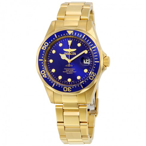 Invicta Pro Diver Blue Dial Gold-plated Men's Watch 17052 watches