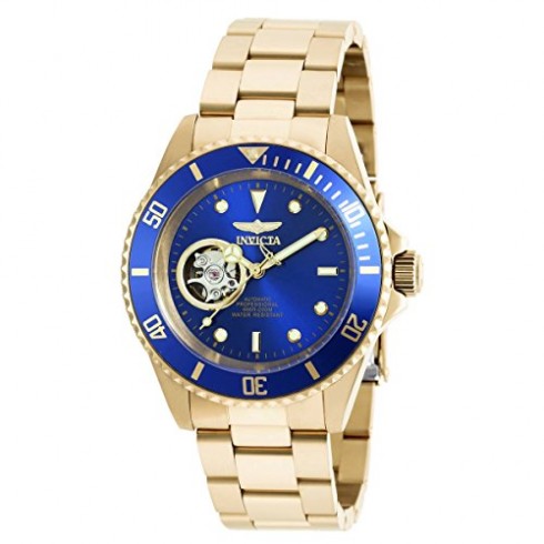 Invicta Pro Diver Automatic Blue Dial Gold-tone Men's Watch 20437 watches