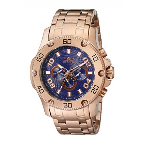 Invicta Pro Diver Multifunction Blue Dial Rose Gold Ion-plated Men's Watch 19229 watches