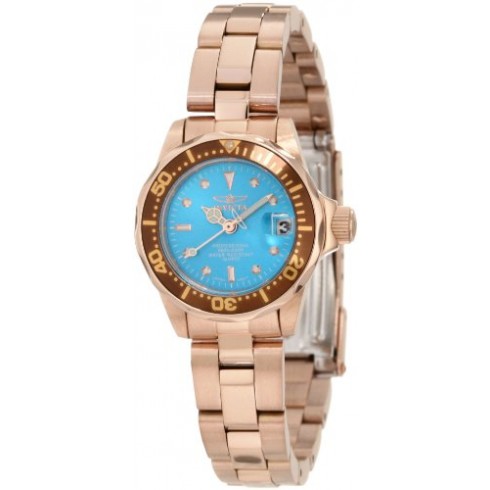 Invicta Pro Diver Blue Dial Rose Gold-Tone Stainless Steel Ladies Watch 11445 watches