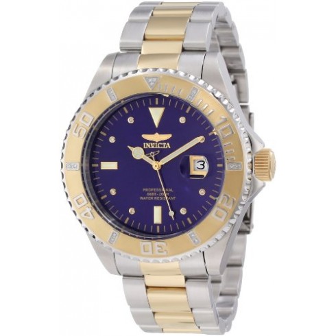 Invicta Pro Diver Blue Dial Two-tone Gold-tone Stainless Steel Men's Watch 12818 watches
