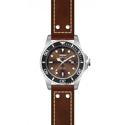 Invicta Pro Diver Brown Dial Black Bezel Brown Leather Men's Watch 22070 watches