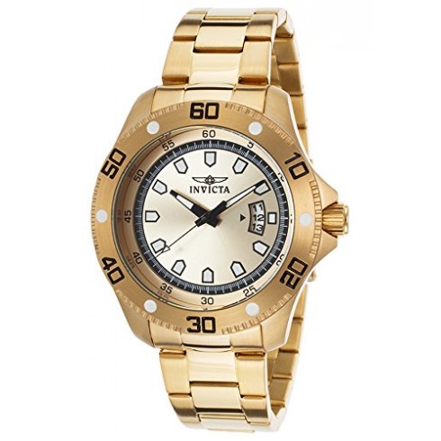 Invicta Pro Diver Champagne Dial Gold Ion-plated Men's Watch 19265 watches