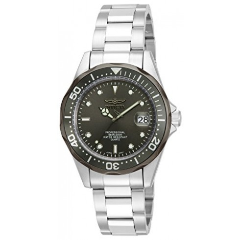 Invicta Pro Diver Charcoal Grey Dial Stainless Steel Men's Watch 12812 watches