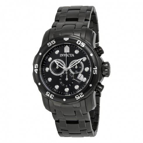 Invicta Pro Diver Chronograph Black Dial Black Ion-plated Men's Watch 0076 watches