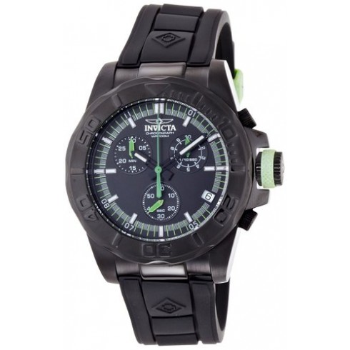 Invicta Pro Diver Chronograph Black Dial Black Polyurethane Men's Watch 12156 watches