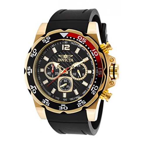 Invicta Pro Diver Chronograph Black Dial Black Polyurethane Men's Watch 20027 watches