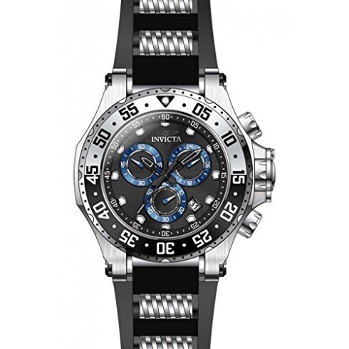 Invicta Pro Diver Chronograph Black Dial Black Silicone Men's Watch 21830 watches