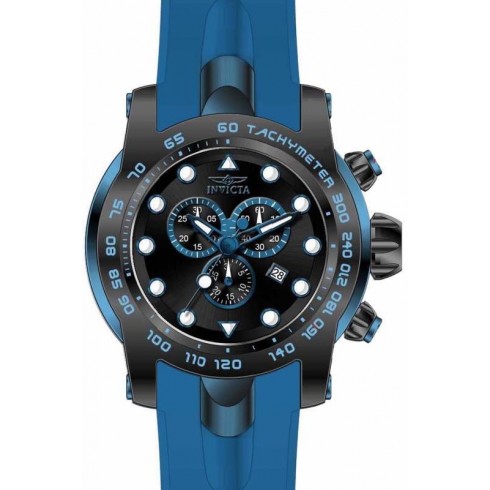 Invicta Pro Diver Chronograph Black Dial Blue Silicone Men's Watch 17810 watches
