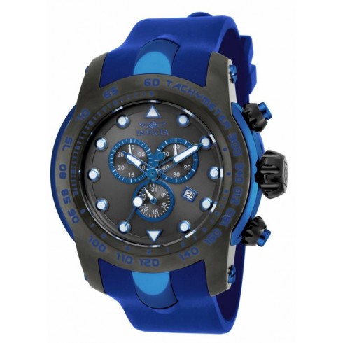 Invicta Pro Diver Chronograph Black Dial Blue Silicone Men's Watch 18028 watches