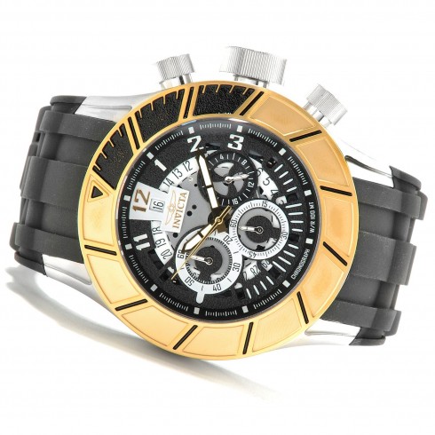 Invicta Pro Diver Chronograph Black Dial Gold-tone PVD Men's Watch 14024 watches