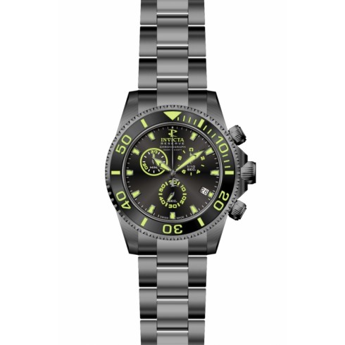 Invicta Pro Diver Chronograph Black Dial Gunmetal PVD Stainless Steel Men's Watch 12110 watches