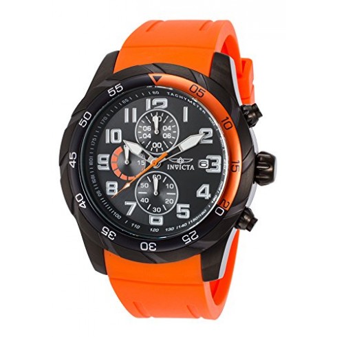 Invicta Pro Diver Chronograph Black Dial Orange Polyurethane Men's Watch 21948 watches