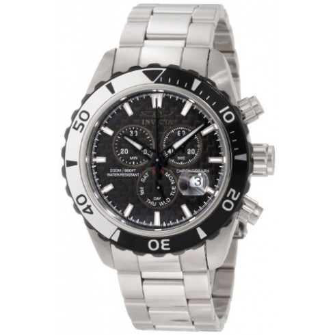 Invicta Pro Diver Chronograph Black Dial Stainless Steel Men's Watch 12860 watches