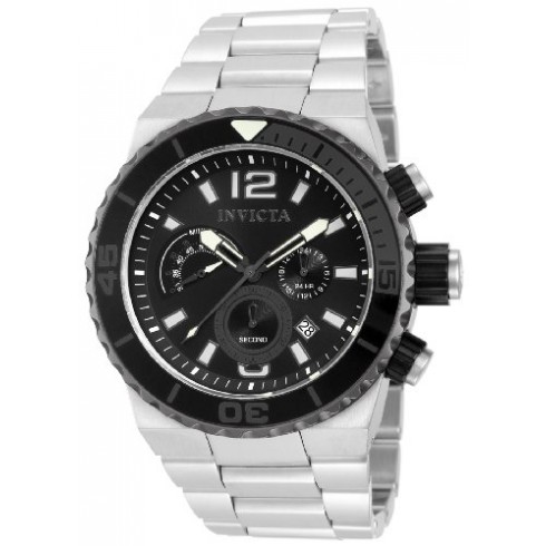 Invicta Pro Diver Chronograph Black Dial Stainless Steel Men's Watch 12998 watches