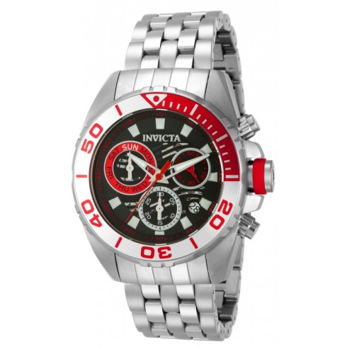 Invicta Pro Diver Chronograph Black Dial Stainless Steel Men's Watch 14725 watches