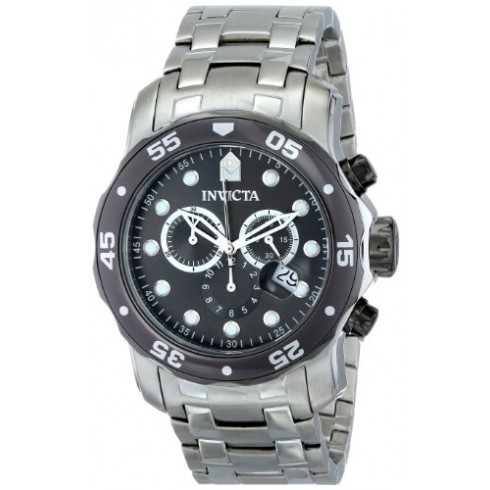 Invicta Pro Diver Chronograph Black Dial Stainless Steel Men's Watch 17083 watches