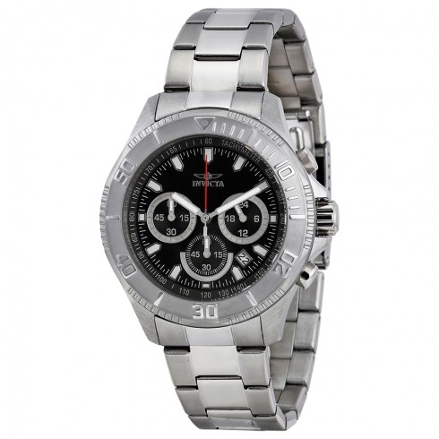 Invicta Pro Diver Chronograph Black Dial Stainless Steel Men's Watch 17359 watches