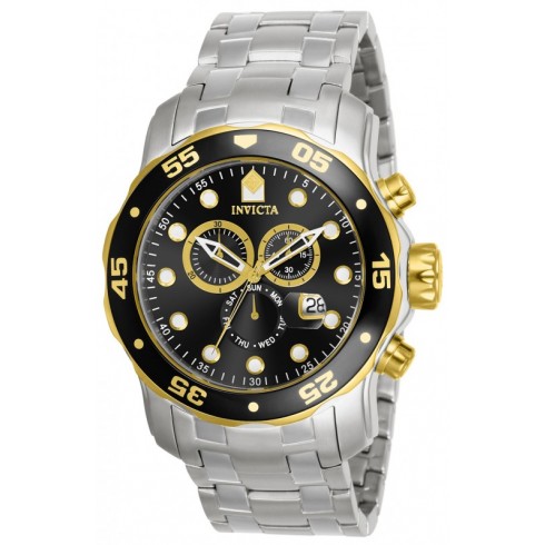 Invicta Pro Diver Chronograph Black Dial Stainless Steel Men's Watch 80039 watches