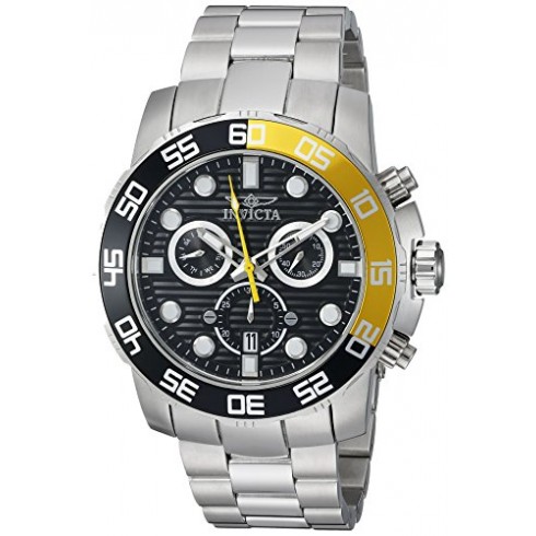 Invicta Pro Diver Chronograph Black Dial Stainlwaa Steel Men's Watch 21553 watches