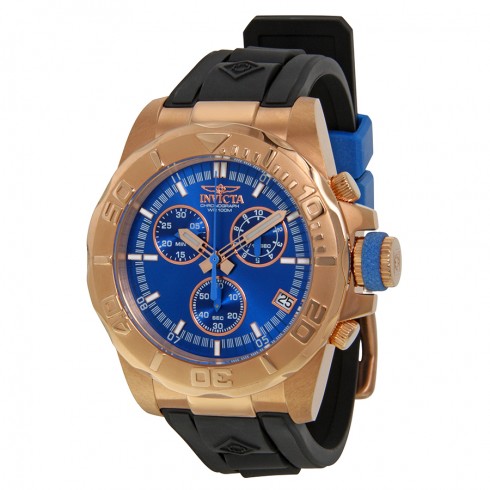Invicta Pro Diver Chronograph Blue Dial Black Polyurethane Men's Watch 12158 watches