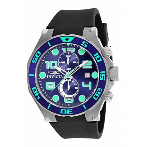 Invicta Pro Diver Chronograph Blue Dial Black Polyurethane Men's Watch 17813 watches