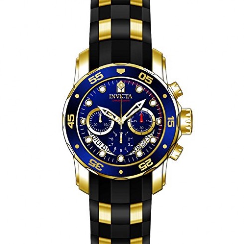 Invicta Pro Diver Chronograph Blue Dial Black Polyurethane Men's Watch 21929 watches