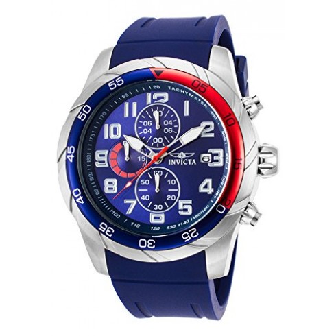 Invicta Pro Diver Chronograph Blue Dial Black Polyurethane Men's Watch 21946 watches