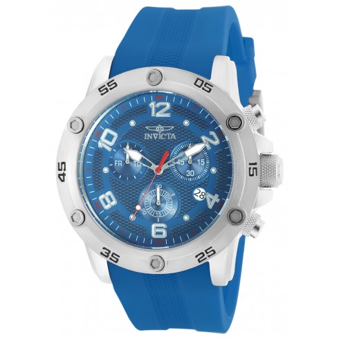 Replica Invicta Pro Diver Chronograph Blue Dial Blue Polyurethane Men's Watch 20031 Watch