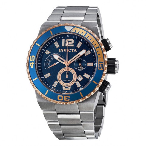 Invicta Pro Diver Chronograph Blue Dial Stainless Steel Men's Watch 12996 watches