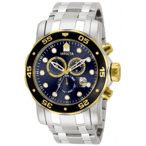 Invicta Pro Diver Chronograph Blue Dial Stainless Steel Men's Watch 80041 watches