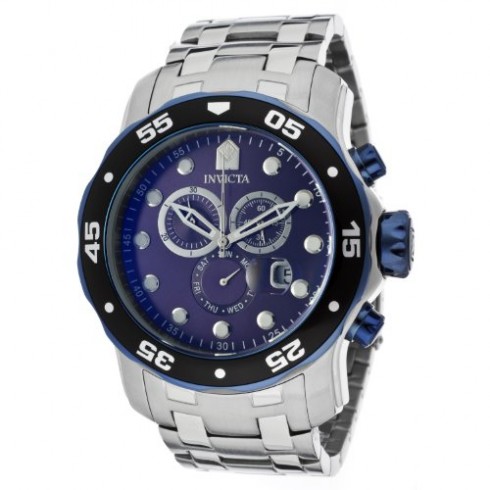 Invicta Pro Diver Chronograph Blue Dial Stainless Steel Men's Watch 80044 watches