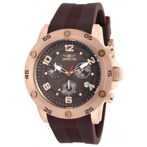 Invicta Pro Diver Chronograph Brown Dial Brown Polyurethane Men's Watch 20033 watches
