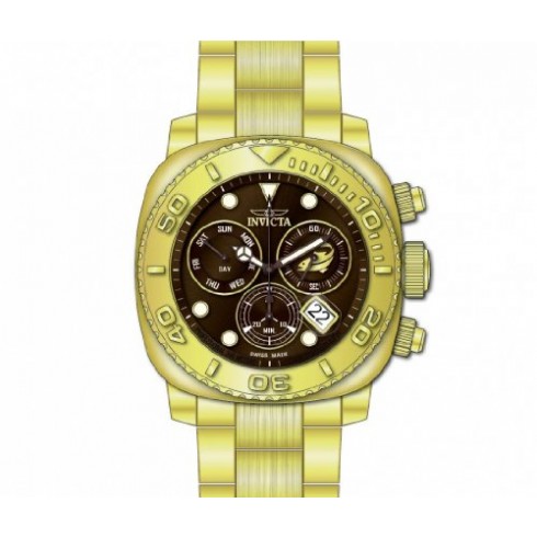 Invicta Pro Diver Chronograph Brown Dial Gold-tone Men's Watch 14651 watches