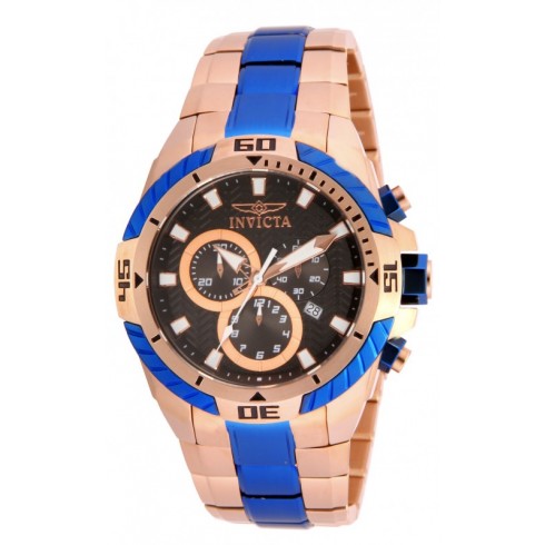 Invicta Pro Diver Chronograph Brown Dial Rose Gold and Blue Men's Watch 16067 watches