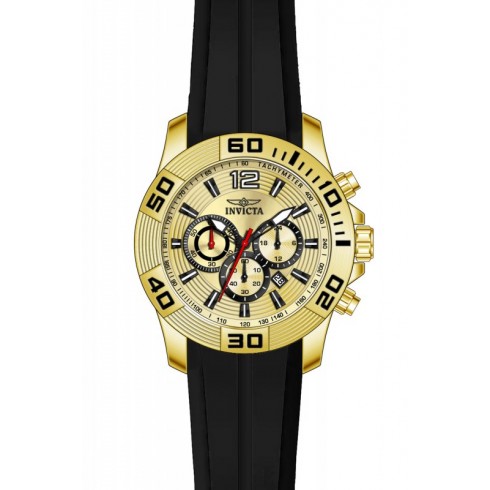 Invicta Pro Diver Chronograph Champagne Dial Black Silicone Men's Watch 20302 watches