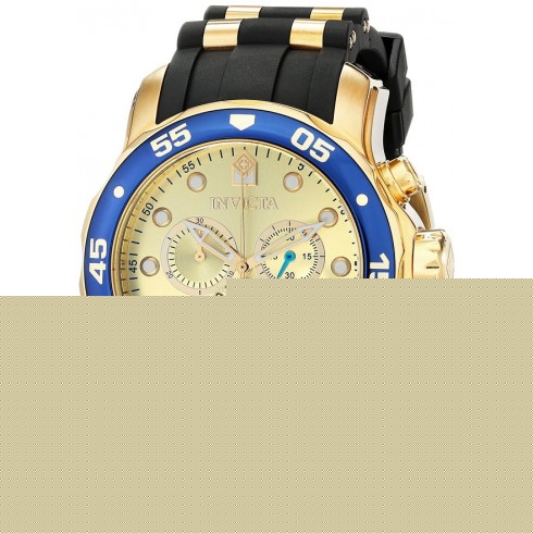 Invicta Pro Diver Chronograph Gold Dial Black Rubber Men's Watch 178841 watches