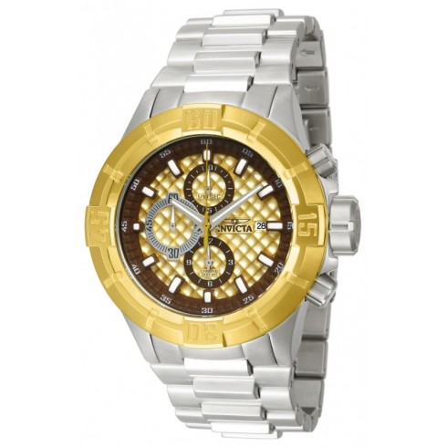 Invicta Pro Diver Chronograph Gold Textured Dial Stainless Steel Men's Watch 12371 watches