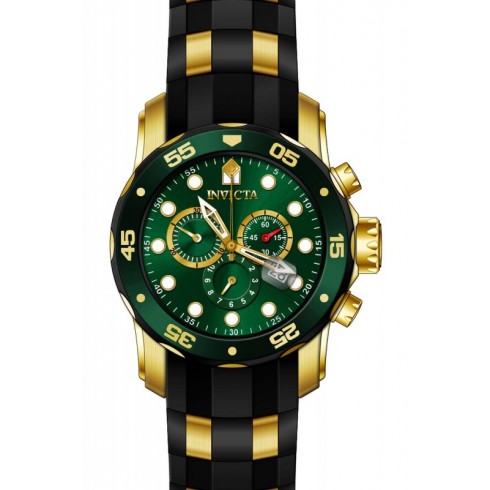 Invicta Pro Diver Chronograph Green Black Polyurethane Men's Watch 17886 watches