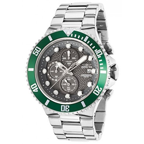 Invicta Pro Diver Chronograph Gunmetal Dial Stainless Steel Men's Watch 18908 watches