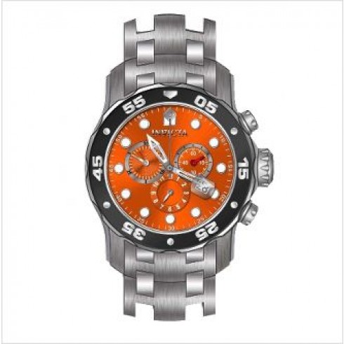 Invicta Pro Diver Chronograph Orange Dial Stainless Steel Men's Watch 80056 watches