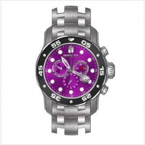 Replica Invicta Pro Diver Chronograph Purple Dial Stainless Steel Men's Watch 80054 Watch