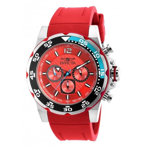 Invicta Pro Diver Chronograph Red Dial Red Polyurethane Men's Watch 20026 watches