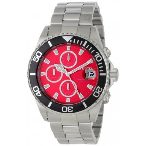 Invicta Pro Diver Chronograph Red Dial Stainless Steel Men's Watch 1004 watches